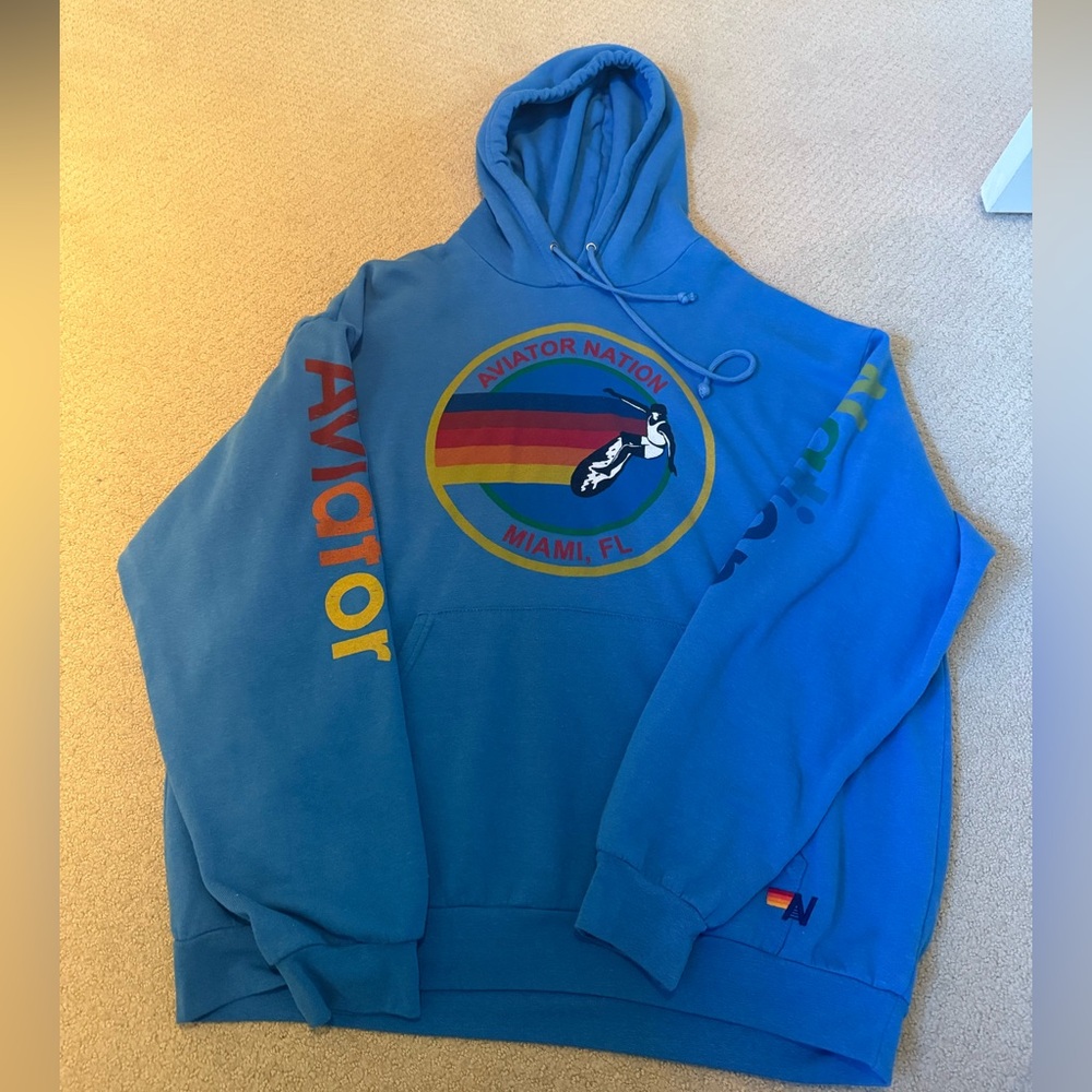 Aviator Nation relaxed pullover hoodie